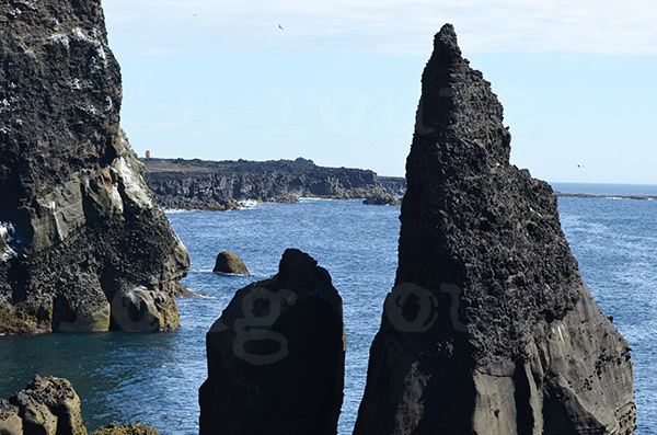 islande pninsule cap de reykjanesta ocan falaises