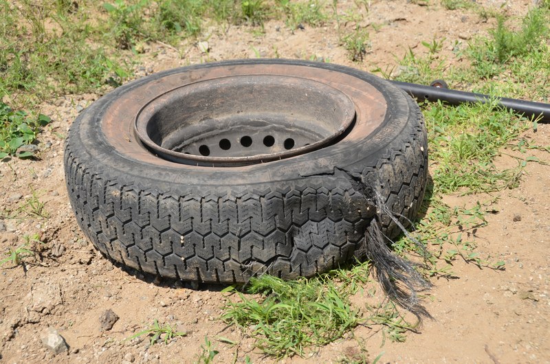 russie mongolie par la route sibrie pneu clat